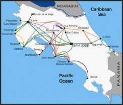 map transport Costa Rica