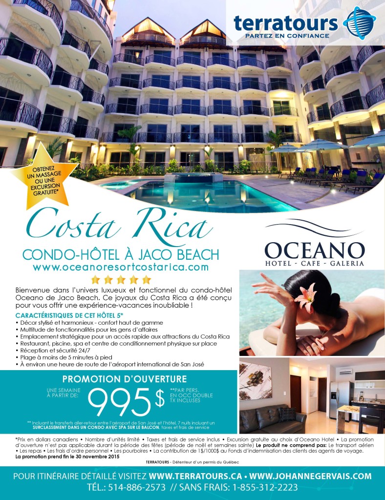 Hotel OCEANO JACO PROMOTION OUVERTURE